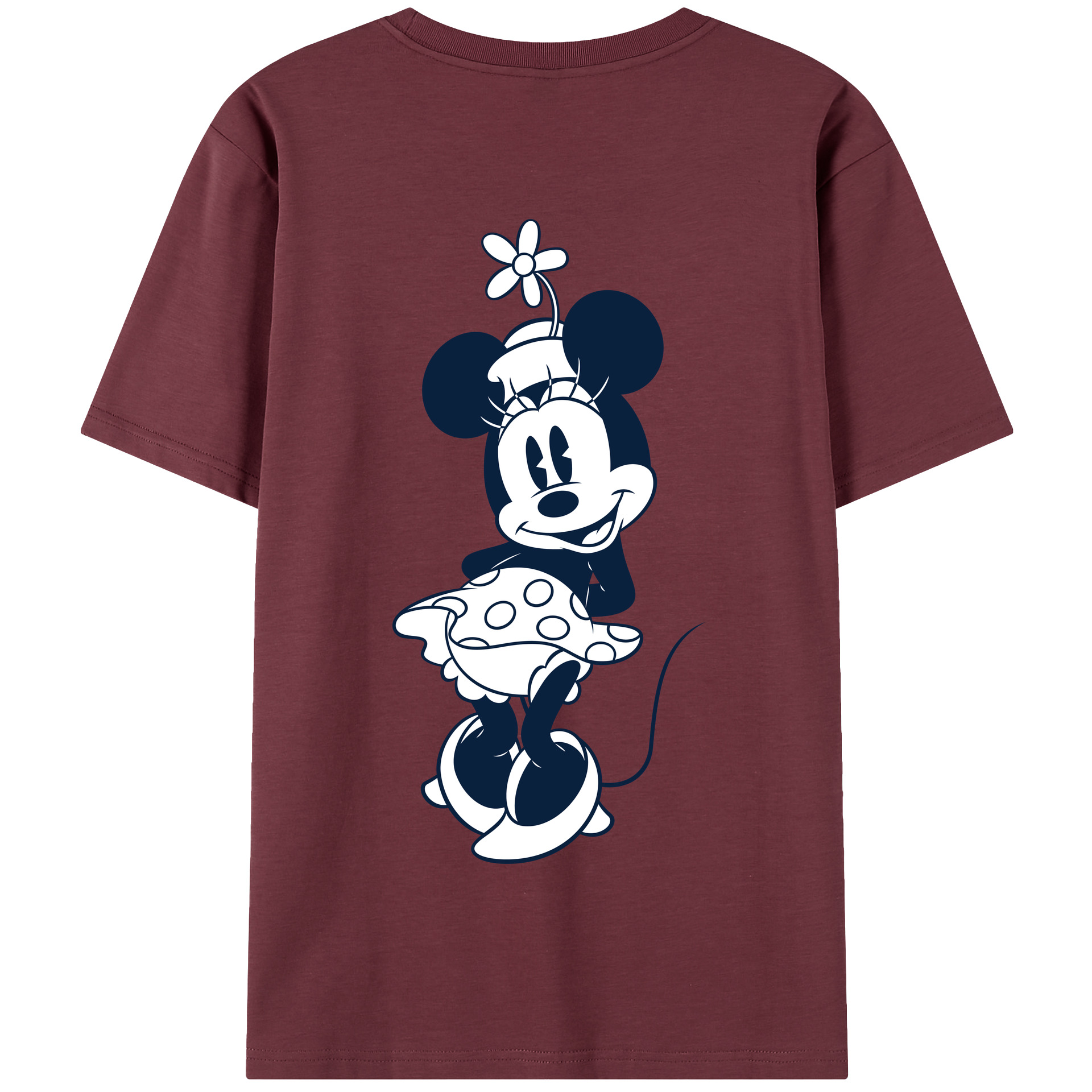 （画像用） ミッキーマウス Mickey Mouse 綿100％半袖Tシャツ（背面プリント）